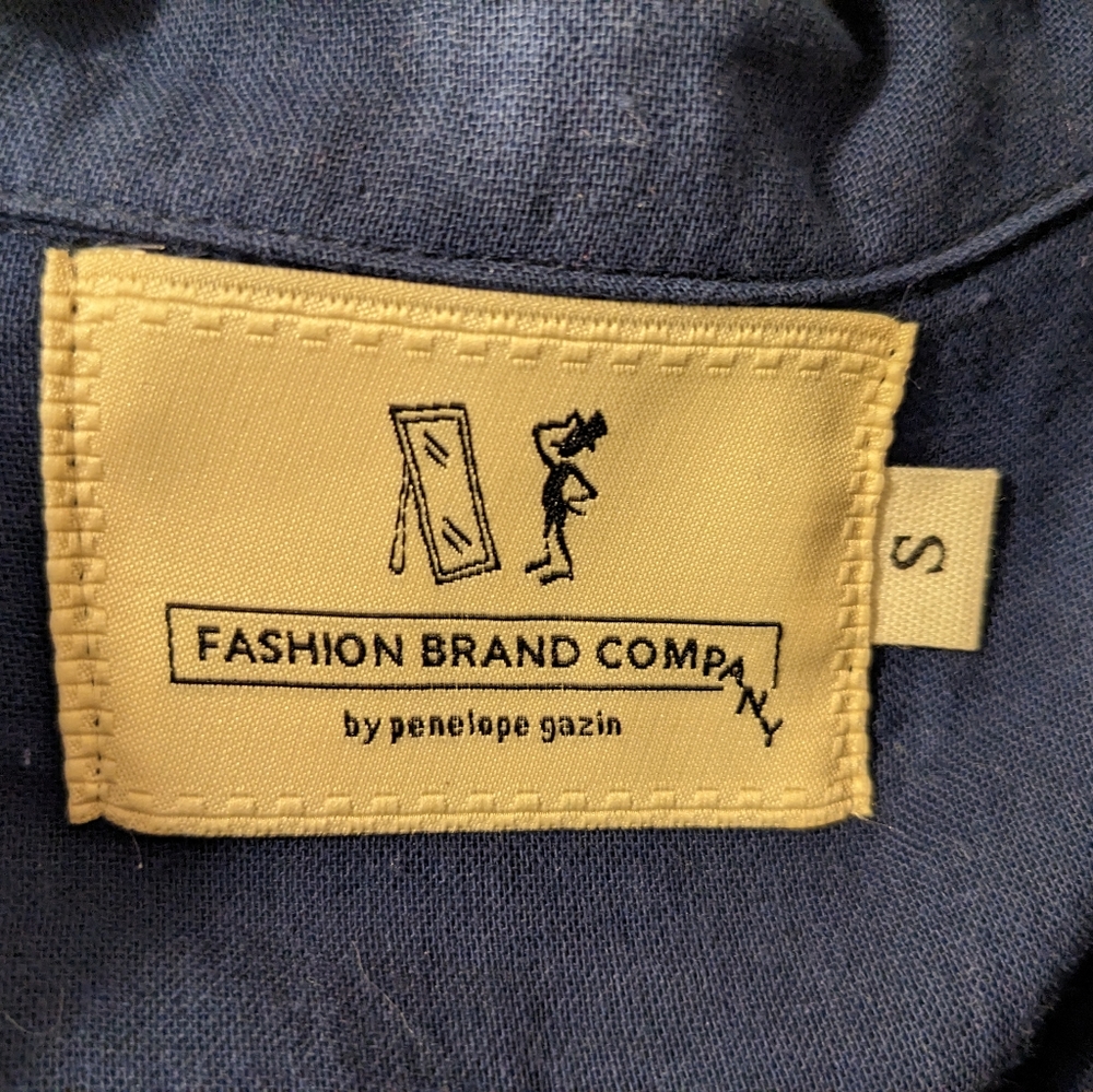 Navy Cotton Utility Summer Jumpsuit Small